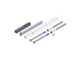 Türstärke Erweiterungsset 60-70mm fast2Fix Hohlstift 8mm WC POM L/R