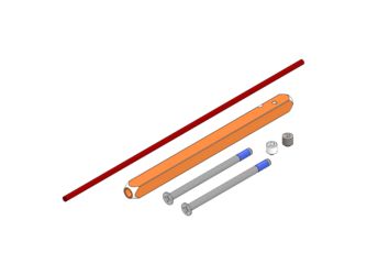 Türstärke Erweiterungsset 60-70mm fast2Fix Hohlstift 8mm smart2lock L/R