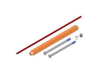 Türstärke Erweiterungsset 70-80mm fast2Fix Hohlstift 8mm smart2lock L/R