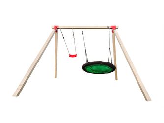 Tabaluga Doppelschaukel inkl. Schaukelnest und Schaukelbrett