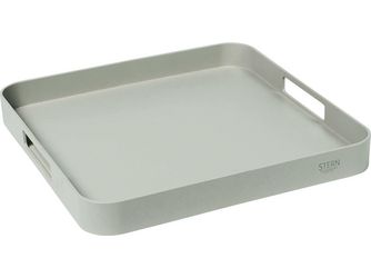 Tablett 40x40x4,5cm Aluminium greige