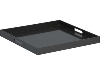 Tablett 50x17x4,5cm Aluminium anthrazit/ 3x Pflanzgefäß 15x15x13cm Aluminium anthrazit