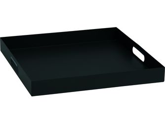 Tablett 60x60x7cm Aluminium schwarz matt