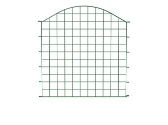 Teich-Zaunf., Bogen mittig oben, grün Kst.b., lichte Breite 777mm, Höhe mittig785mm