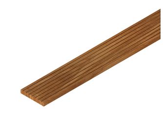 Terrassendiele Bangkirai einseitig genutet, einseitig geriffelt, Bangkirai - 21 x 145 mm