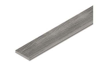 Terrassendiele BPC coextrudiert massiv grau einseitig Holzstruktur, einseitig glatt, längsseitige Nut, MULTI-DECK - 20 x 145 mm