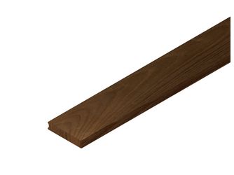 Terrassendiele Esche thermobehandelt beidseitig glatt, längsseitige Hohlkehle - 21 x 105 mm