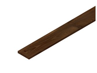 Terrassendiele Esche thermobehandelt einseitig geschroppt, einseitig glatt, längsseitige Hohlkehle - 21 x 145 mm