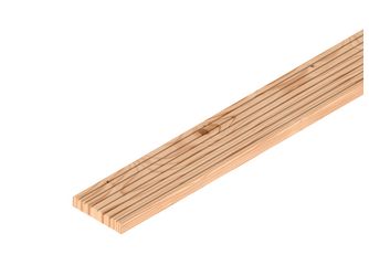 Terrassendiele kanadische Douglasie einseitig genutet, einseitig geriffelt - 27 x 143 mm