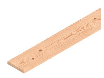 Terrassendiele kanadische Douglasie einseitig gebürstet, einseitig glatt - 27 x 193 mm
