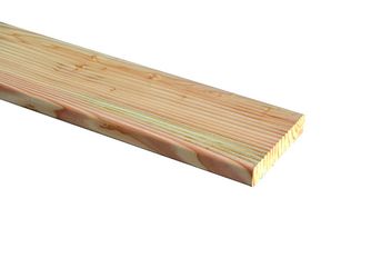 Terrassendiele Douglasie unbehandelt Douglasie natur beidseitig geriffelt, Rundkante - 28 x 145 mm