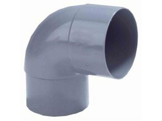 Terrassendach 90° Bogen für Regenfallrohr DM 80mm PVC-grau