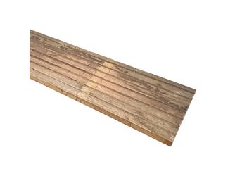 Terrassendiele Bangkirai genutet/geriffelt "Standard" (2. Wahl, leicht angegraut)