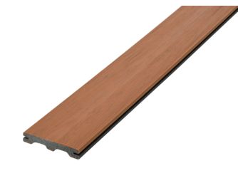 Terrassendiele WPC massiv Royal Elm einseitig Holzstruktur, längsseitige Nut, Piazza ONE 2.0 - 25 x 142 mm