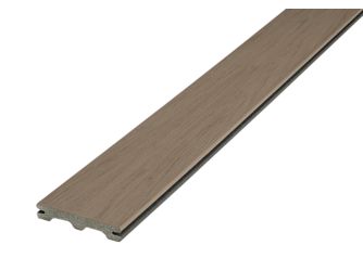 Terrassendiele WPC massiv Silver Teak einseitig Holzstruktur, längsseitige Nut, Piazza ONE 2.0 - 25 x 142 mm