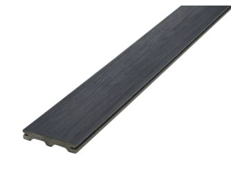 Terrassendiele WPC massiv Streaked Ebony einseitig Holzstruktur, längsseitige Nut, Piazza ONE 2.0 - 25 x 142 mm
