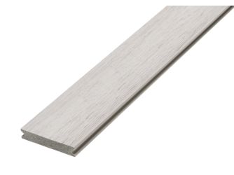 Terrassendiele WPC massiv Nordic Ash einseitig Holzstruktur, längsseitige Nut, Piazza PRO 2.0 - 25 x 142 mm