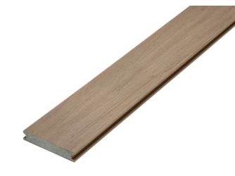 Terrassendiele WPC massiv Silver Teak einseitig Holzstruktur, längsseitige Nut, Piazza PRO 2.0 - 25 x 142 mm