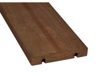 Terrassendiele Radiata Pine Kebony® einseitig glatt, unterseitige Nut, Clear QLICK - 23 x 118 mm Terrassendiele Radiata Pine Kebony® einseitig glatt, unterseitige Nut, Clear QLICK - 23 x 118 mm