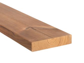 Terrassendiele Kiefer unbehandelt einseitig glatt - 26 x 140 mm