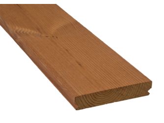 Terrassendiele Kiefer unbehandelt einseitig glatt, längsseitige Nut - 26 x 140 mm