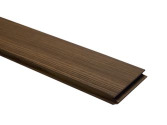 Terrassendiele Esche thermobehandelt massiv einseitig gebürstet, einseitig glatt, längsseitige Nut, stirnseitige Nut & Feder - 20 x 112 mm