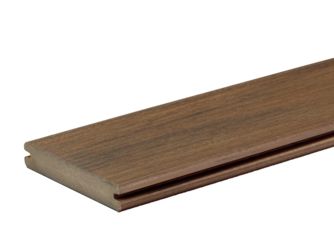 Terrassendiele WPC massiv Pecan einseitig handgehobelt, längsseitige Nut, Legacy Pecan - 24 x 136 mm Terrassendiele WPC massiv Pecan einseitig handgehobelt, längsseitige Nut, Legacy Pecan - 24 x 136 mm