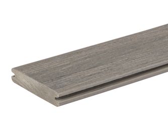 Terrassendiele cWPC massiv Dark Roast einseitig gebürstet, längsseitige Nut, Reserve - 24 x 136 mm