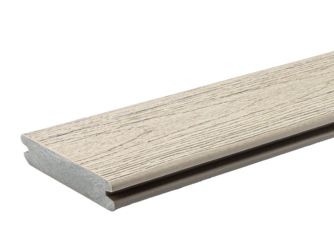Terrassendiele cWPC massiv Driftwood einseitig gebürstet, längsseitige Nut, Reserve - 24 x 136 mm