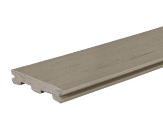 Terrassendiele WPC massiv Weathered Oak einseitig Holzstruktur, längsseitige Nut, Terrain+ - 24 x 136 mm