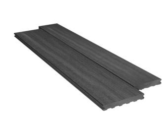 Terrassendiele WPC monoextrudiert massiv Anthrazit beidseitig glatt, längsseitige Nut, Elegance - 23 x 138 mm