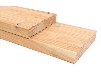 Terrassendiele nordamerikanische Lärche beidseitig geriffelt