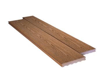 Terrassendiele WPC monoextrudiert massiv Colorado Braun einseitig Holzstruktur, längsseitige Nut, Elegance - 23 x 138 mm