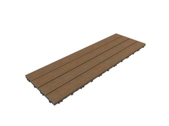 Terrassenfliese WPC Silver Gray einseitig Holzstruktur - 2,3 mm stark