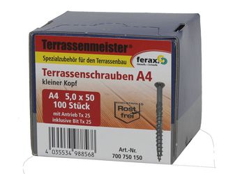 Terrassenschr. A4, 5,0 x 50, 100 Stück VE 100 Stück/Packung