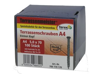 Terrassenschr. A4,5,0x70, 100 Stück VE 100 Stück/Packung