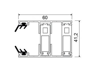 Thermosystem Komplett 25mm 4500mm Randprofil (4-teilig) inkl Dichtung + 2x Distanzleiste