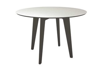 Tisch Ø 110cm Aluminium anthrazit mit Tischplatte Silverstar 2.0 Quartz