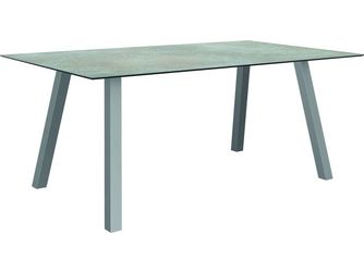 Tisch 180x100cm Interno Vierkantrohr Edelstahl Tischplatte Silverstar 2.0 Quartz