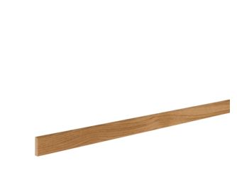 Tischkantleiste Eiche 5x23x2400mm massiv, farblos endbehandelt
