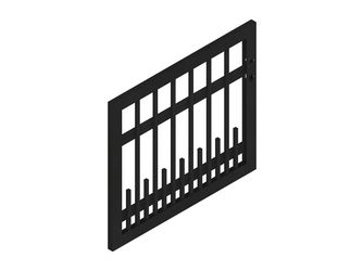 Tor Gartenzaun Aluminium Anthrazit "ALU-FENCE SQUARE"