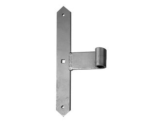 Tor-Mittelband, Abschluss spitz, feuerverzinkt, HxB 300x40mm, Rolle Ø16mm Tor-Mittelband, Abschluss spitz, feuerverzinkt, HxB 300x40mm, Rolle Ø16mm