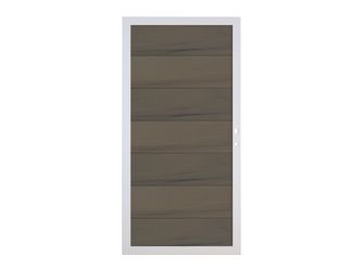 Tor Sichtschutzzaun BPC coextrudiert Lightbrown "MULTI-FENCE CO-EXTRUSION"