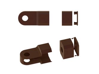 Torbeschlag-Abdeckung, Set braun 3x4x6,5cm