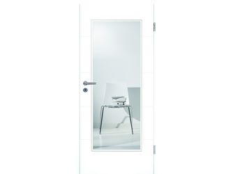 Zimmertür Lack Weiß ähnlich RAL 9010 Lucera 1714 FW Satinato LA LÖ 20 Satinato Röhrenspan "Lucera"