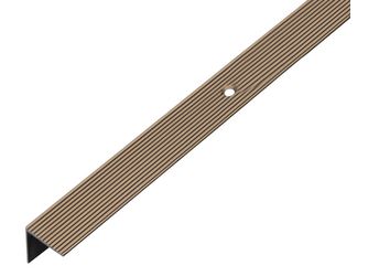 Treppenkanten-Schutzprofil, Alu bronze elox., LxBxHxS 1000x20x20x1,8mm Treppenkanten-Schutzprofil, Alu bronze elox., LxBxHxS 1000x20x20x1,8mm