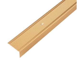 Treppenkanten-Schutzprofil, Alu gold elox., LxBxHxS 1000x45x23x2,5mm Treppenkanten-Schutzprofil, Alu gold elox., LxBxHxS 1000x45x23x2,5mm