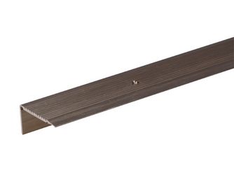 Treppenkanten-Schutzprofil, gebohrt, Alu edelst.elox., LxBxHxS 1000x43x23x1,8mm Treppenkanten-Schutzprofil, gebohrt, Alu edelst.elox., LxBxHxS 1000x43x23x1,8mm