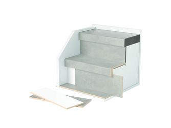 Treppenstufen Seitenblende PPD159 500x11x60 mm