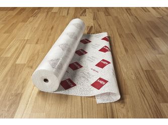 Tuplex Trittschall-Dämmunterlage mit Dampfbremse 2mm, 20cm Stoßüberlappung (33m²/Rolle)